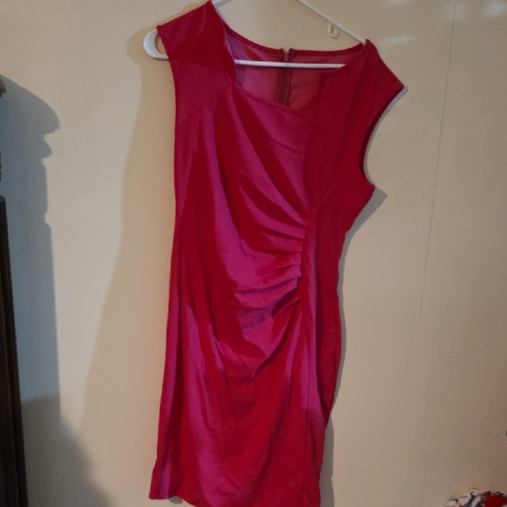 SHEIN Vibrant Pink Sleeveless Mini Dress